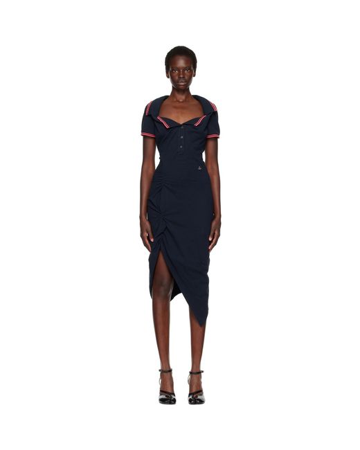 Vivienne Westwood Blue Long Monday Pulling Midi Dress
