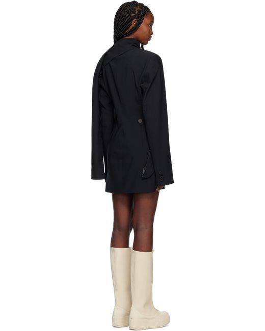 OTTOLINGER Black Drape Suit Minidress
