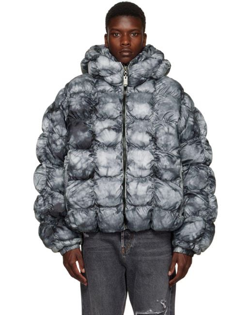 DIESEL Synthetic Wralle Down Jacket in Gray for Men Lyst