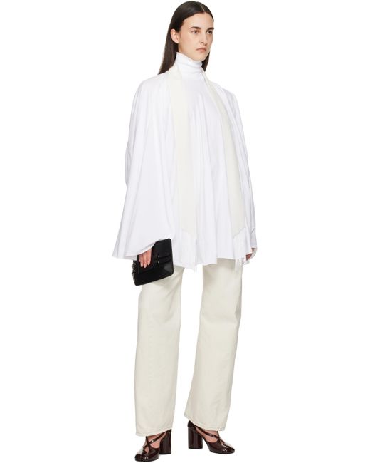 【関税込み】MM6 Maison Margiela ブラック シルク スカーフタイ MM6 Maison Margiela Numbers-motif Ribbed Scarf | Black