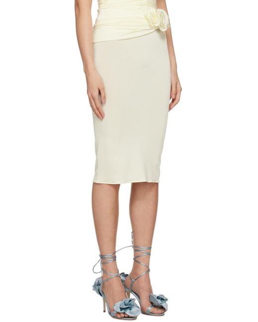 Magda Butrym Natural Off-white Wrap Midi Skirt