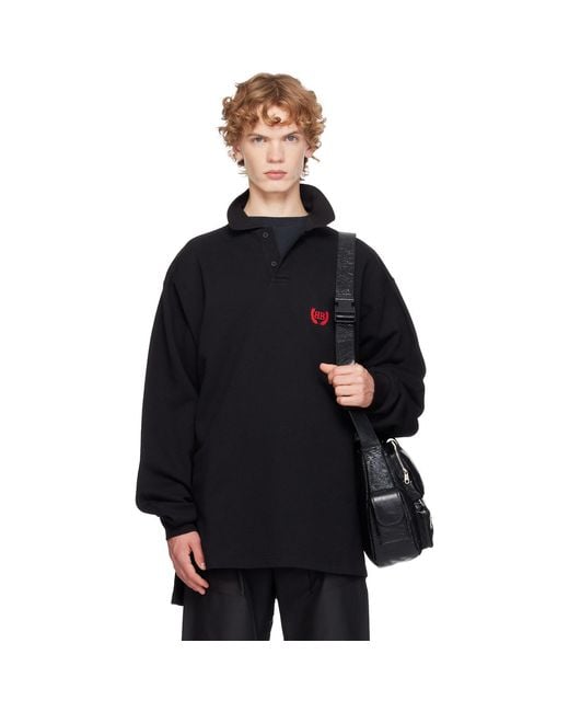 Balenciaga Black L/Oversized Polo for men