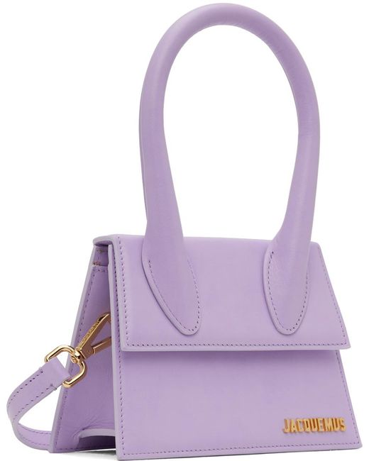 Jacquemus Purple Le Papier 'Le Chiquito Moyen' Bag