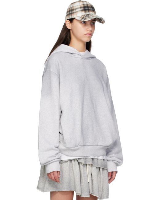 Acne グレー ロゴ フーディ White