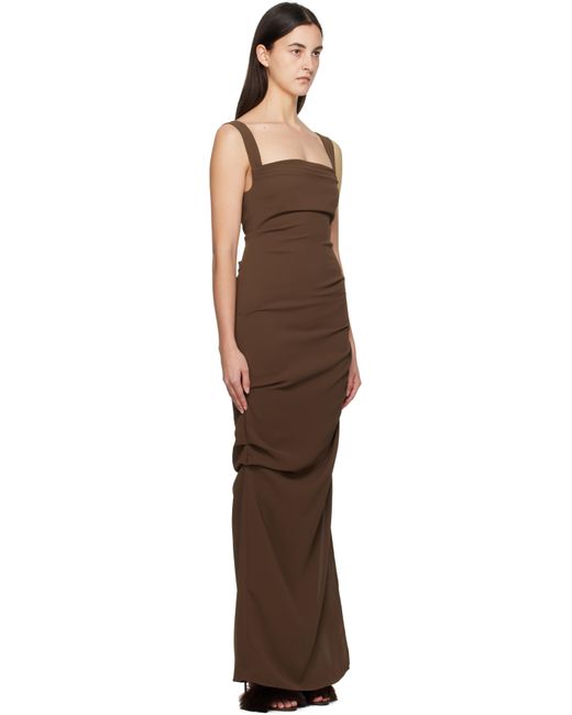 Robe Longue Raf Brune Paris Georgia en coloris Black