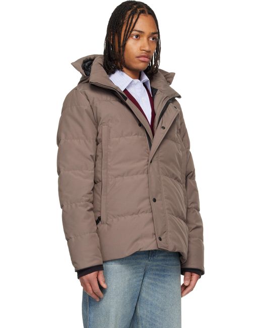 Blouson Wyndham Taupe Rembourré En Duvet Canada Goose pour homme en coloris Brown