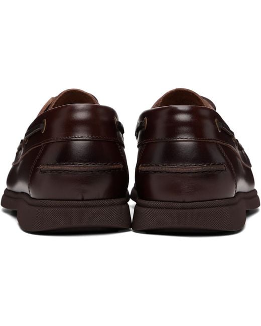 Boss Brown Leather Loafers for men