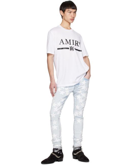 メンズ Amiri ホワイト M.a. Tシャツ Black