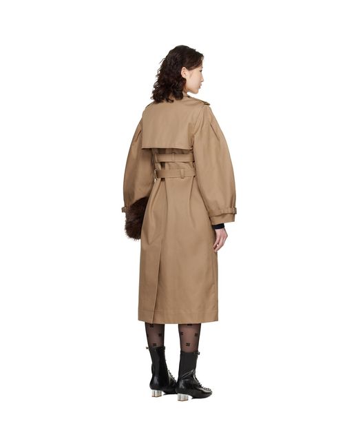 Ganni Multicolor Bonded Cotton Trench Coat