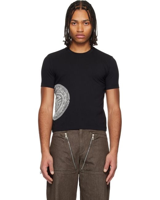 Jean Paul Gaultier Black 'The Laurel Stamped' Baby T-Shirt for men
