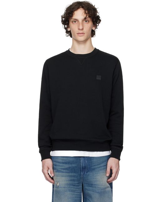 Boss Black Regular-Fit Logo Patch Sweatshirt for men