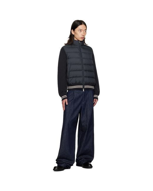 Moncler Black Padded Cotton Down Jacket for men