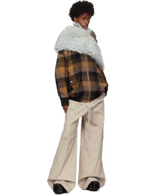 Rick Owens Multicolor Shearling Reversible Cowl for men