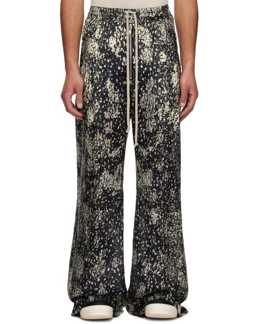 Rick Owens Black Off- Hollywood Wide Bela Trousers for men
