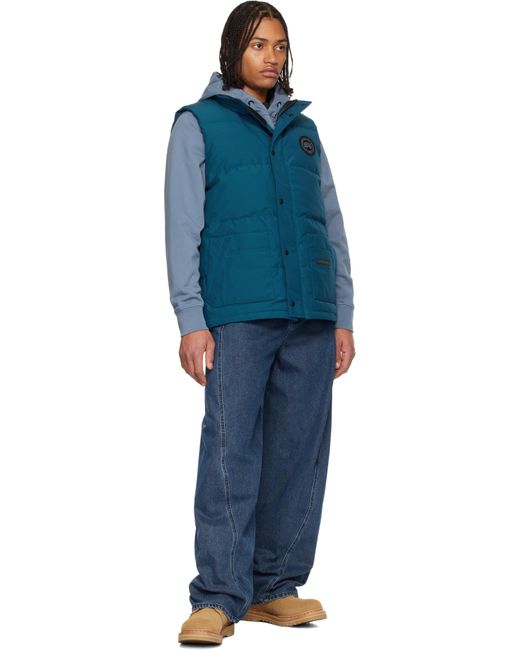 Veste Freestyle Crew Bleue Rembourrée En Duvet Canada Goose pour homme en coloris Blue