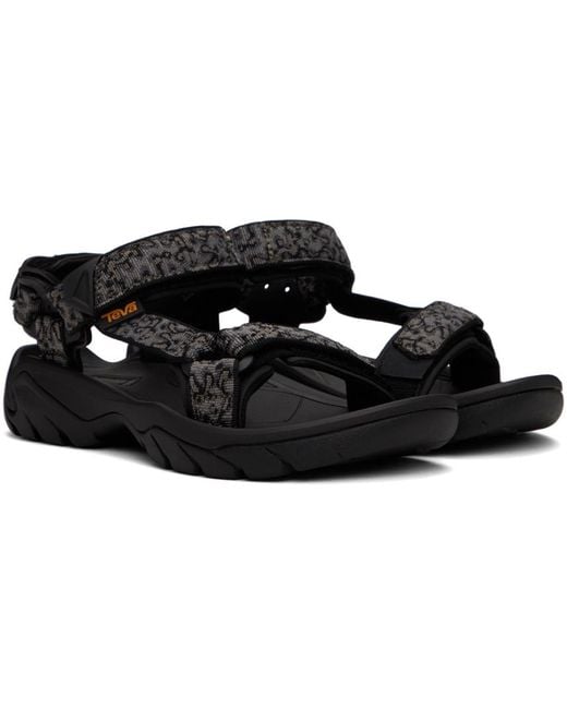 Teva Black Gray Terra Fi 5 Universal Sandals for men