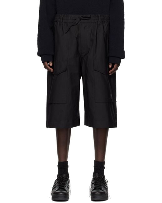 Y-3 Black Workwear Shorts for men