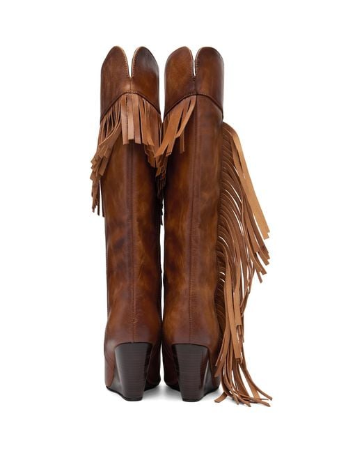 Abra Brown Rose Tall Boots
