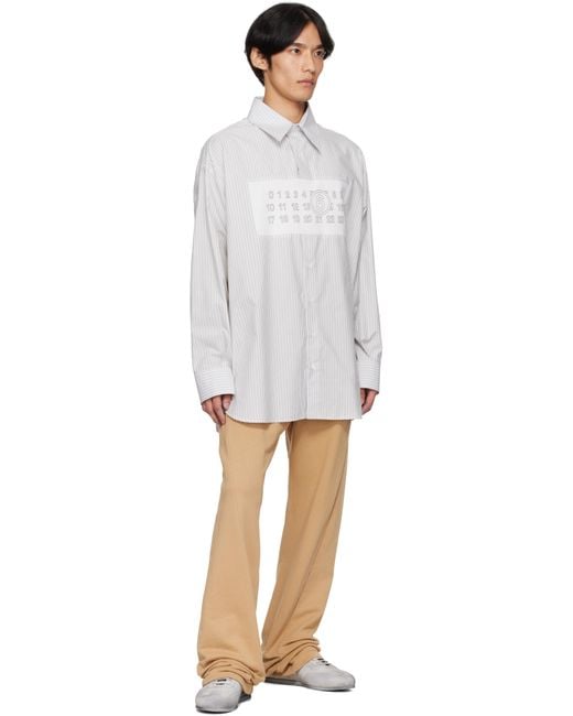MM6 by Maison Martin Margiela Natural Tan Drawstring Sweatpants for men