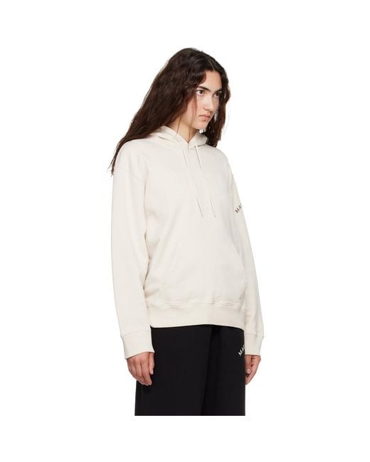 MM6 by Maison Margiela White Off- Mannequin-Print Hoodie