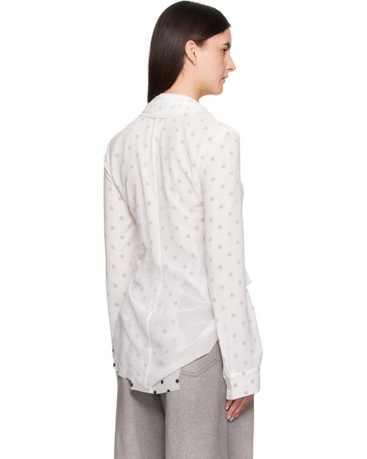 Acne ホワイト レイヤード ブラウス White