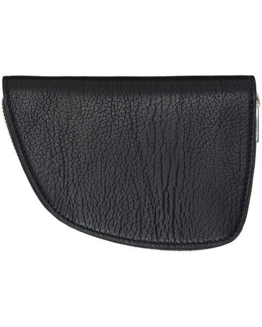 Burberry Black Medium Shield Zip Wallet for men