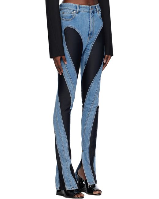 Mugler ブルー& Spiral ジーンズ Blue
