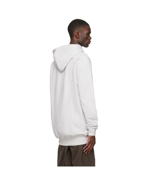 Rick Owens Black Off- Temple Pullover Hoodie for men