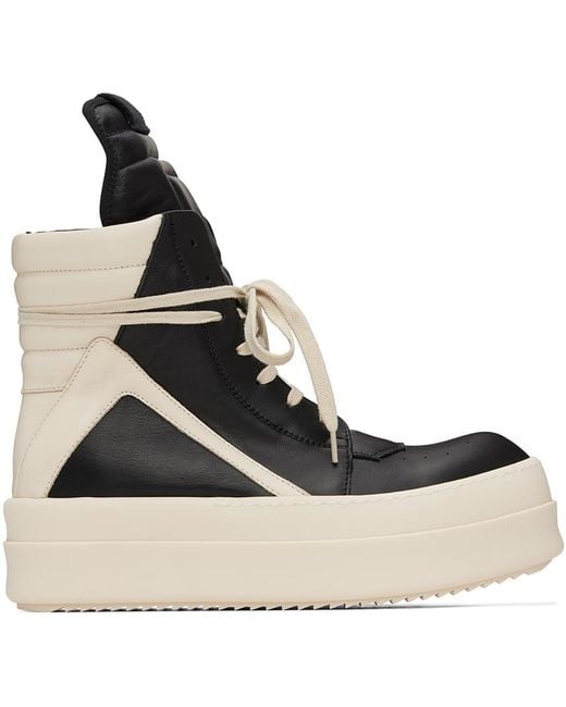 Rick Owens Men's Blue Off- Mega Bumper Geobasket Sneakers