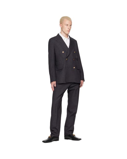 Paul Smith Black Double-Breasted Suit for men