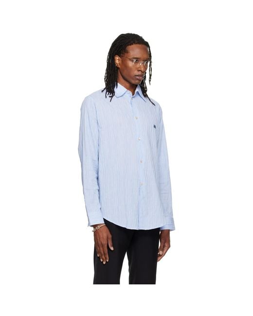 Wales Bonner Blue Atlantic Shirt for men