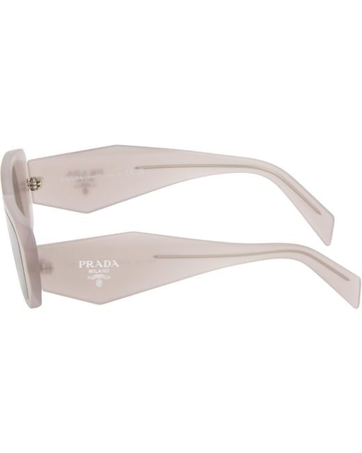 Prada Black Symbole Rectangle Acetate Sunglasses