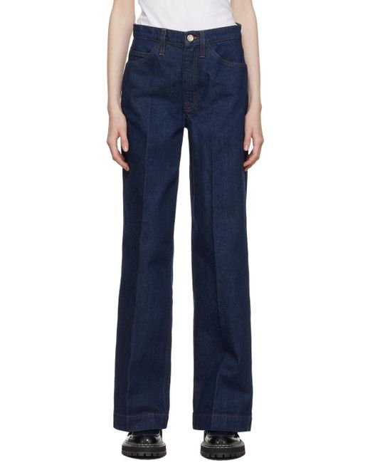 FRAME Denim Wide Leg 'le Italian' Jeans in Rinse (Blue) Lyst UK
