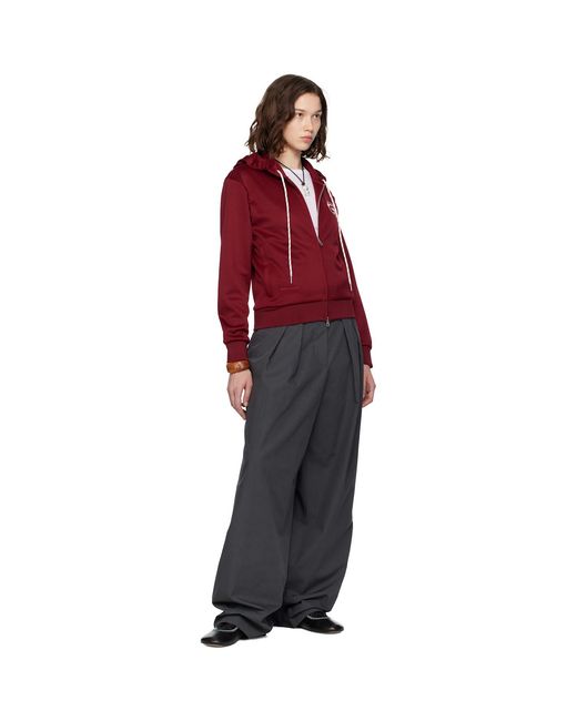 Wales Bonner Red Burgundy Adidas Originals Edition Track Hoodie