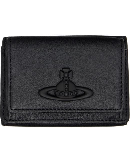 Vivienne Westwood Black Trifold Wallet for men