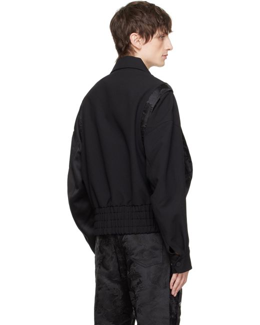 Feng Chen Wang Black Utility Pocket Jacket for men