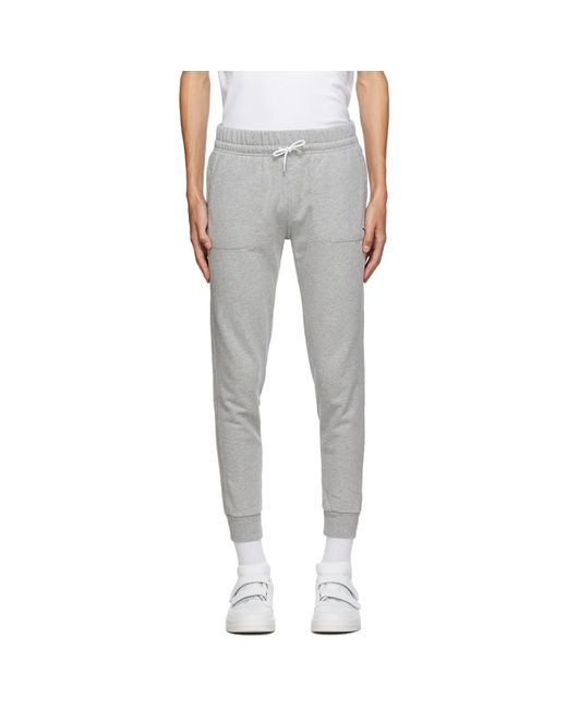 Maison Kitsuné Grey Tricolor Fox Classic Lounge Pants in Gray for Men ...