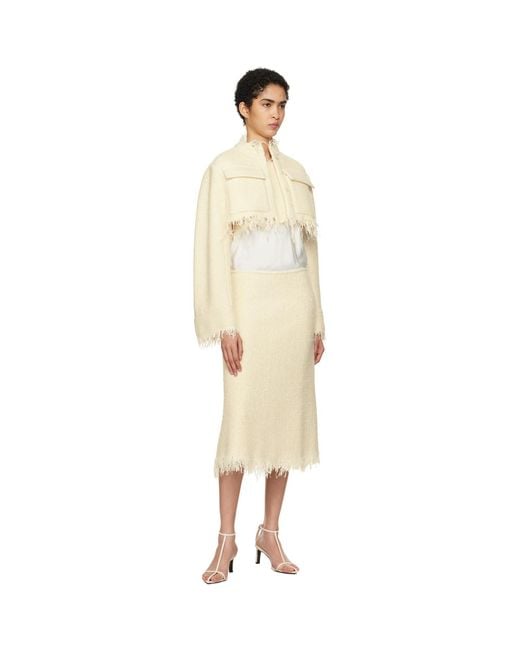Jil Sander Natural Off- Cropped Jacket