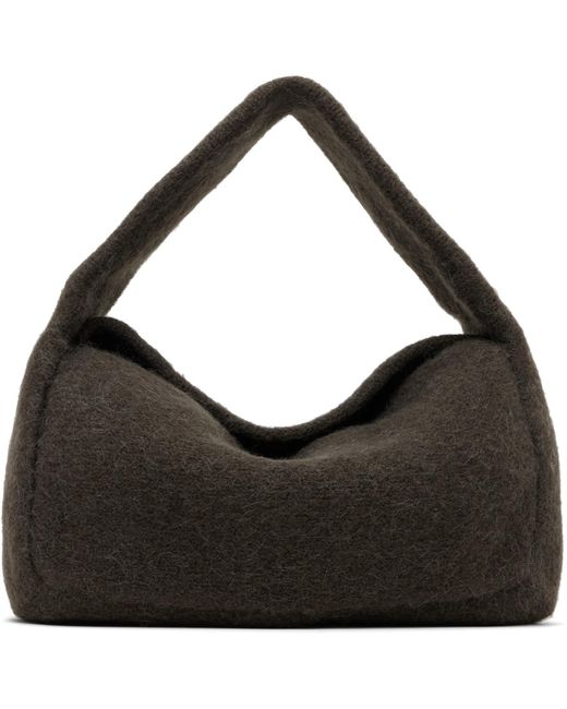 Lauren Manoogian Black Knit Baguette Bag