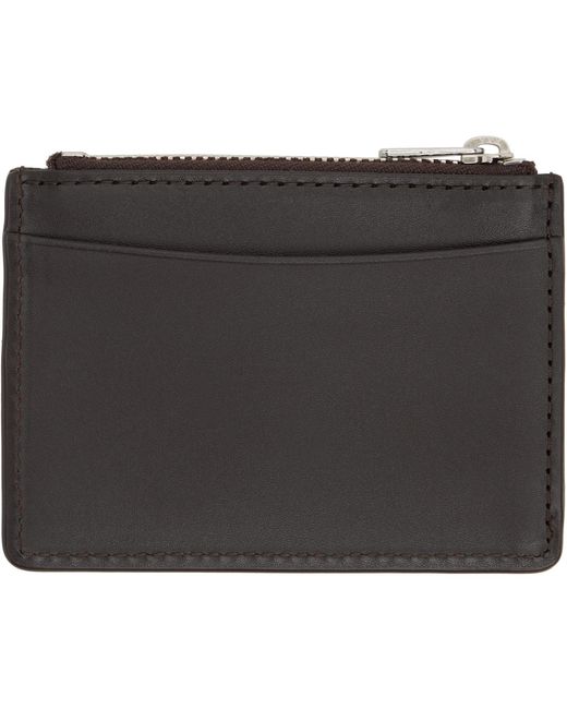 A.P.C. Black Paris Card Holder for men