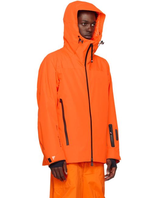 3 MONCLER GRENOBLE Orange Montgirod Down Jacket for men