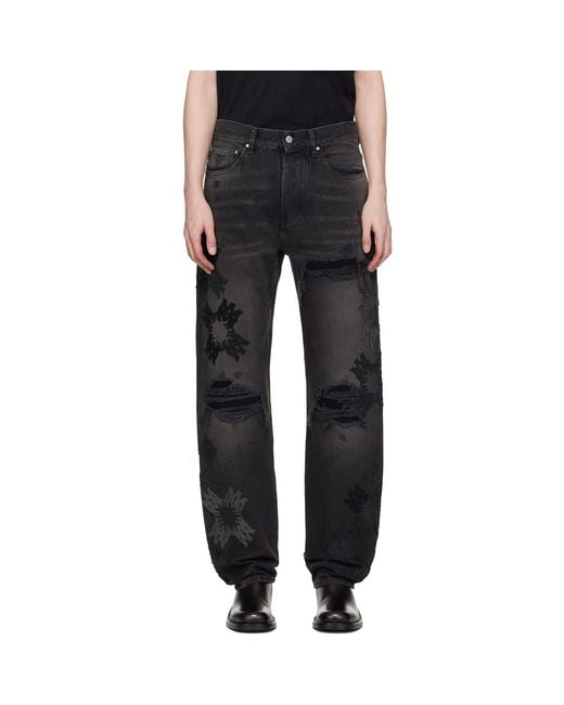Amiri Black Ma Quad Mx1 Straight Jeans for men