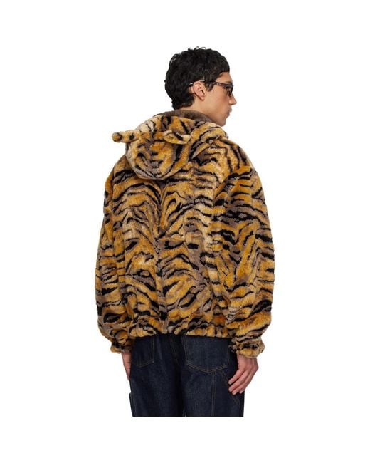 KENZO Multicolor Paris Tiger' Faux-Fur Jacket for men