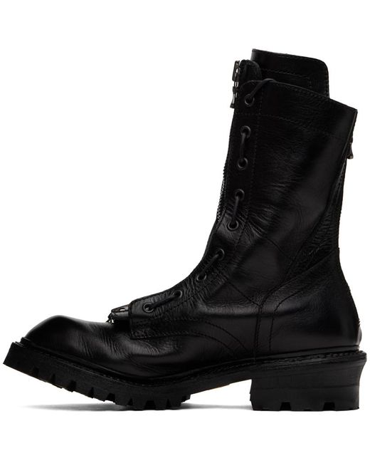 Julius Black Two-way Zip Boots for men