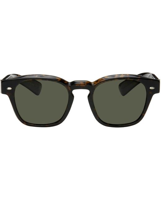 Oliver Peoples Black Tortoiseshell Maysen Sunglasses for men