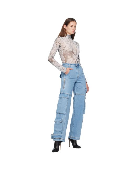 Gcds Blue Ultracargo Jeans