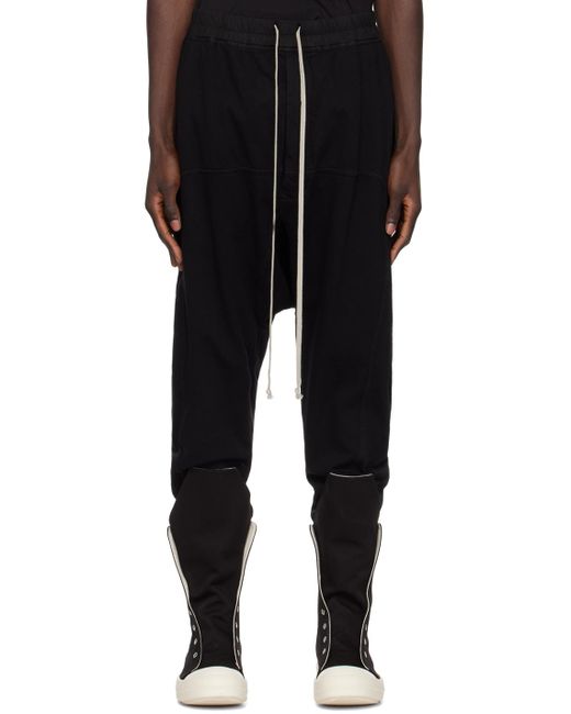 Pantalon de survêtement ajusté noir Rick Owens pour homme en coloris Black