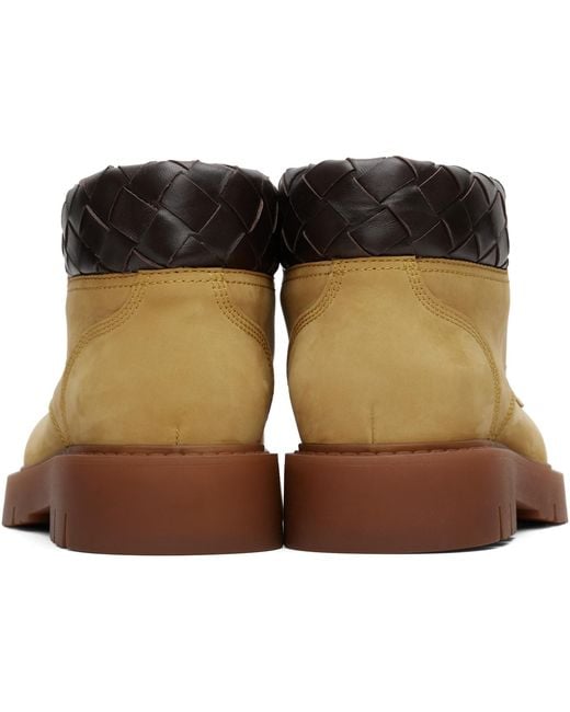 Bottega Veneta Brown Haddock Cropped Boots for men