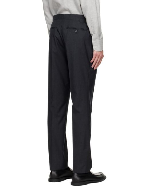 Pantalon Shelton Gris En Toile Tom Ford pour homme en coloris Black