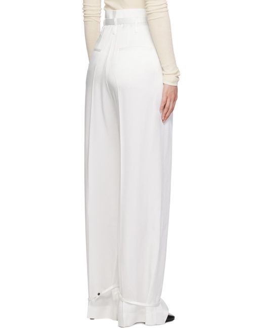 Pantalon ajusté blanc Jil Sander en coloris Black